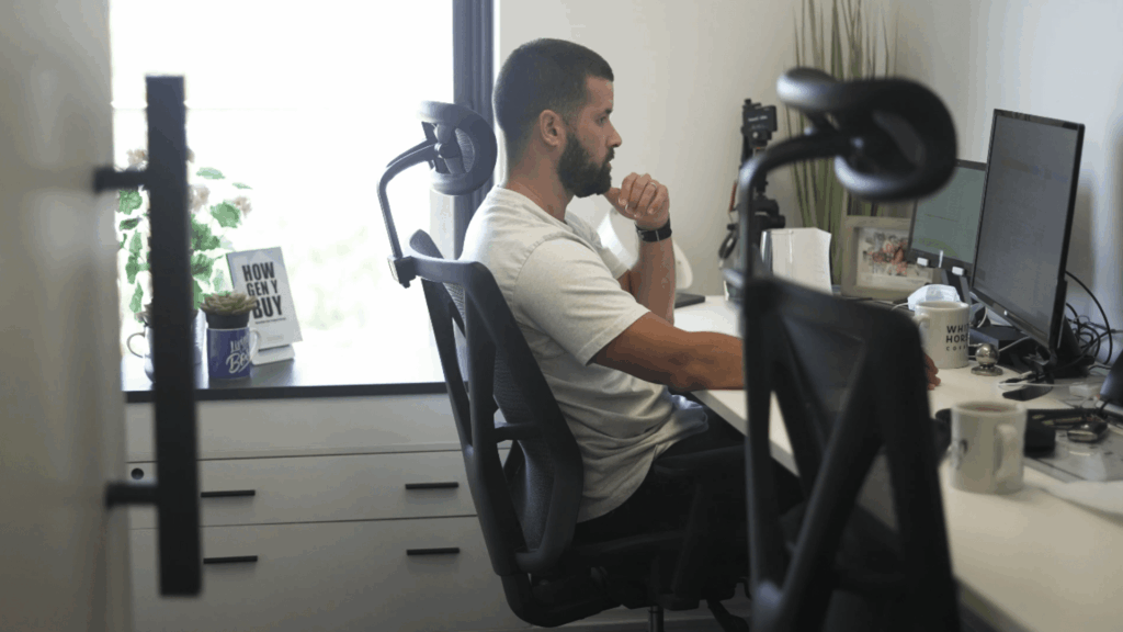Nathan Smith, Director / Broker at Birdie, working from Birdie’s private office space at Inspire Cowork Miranda.